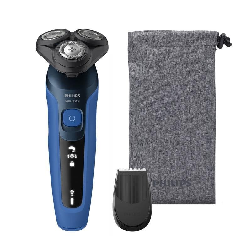 Rasoir Visage Philips Shaver Series 5000 S5466/18 Sans Fil 50min Sec et Humide 3 Lames