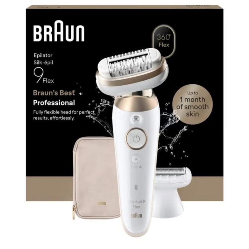 Depiladora Elétrica Braun Silk-épil 9 Flex 9-060 sem Fios 2 Velocidades 2 Cabeças Seco e Húmido