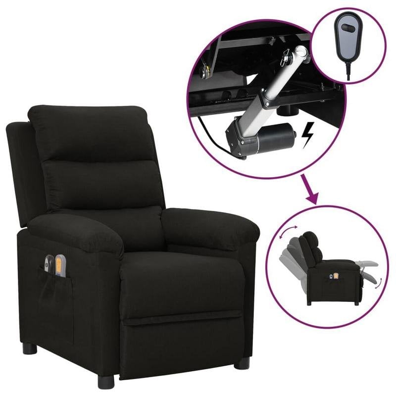 Sillón de Masaje Eléctrico vidaXL Noir 1 pièce