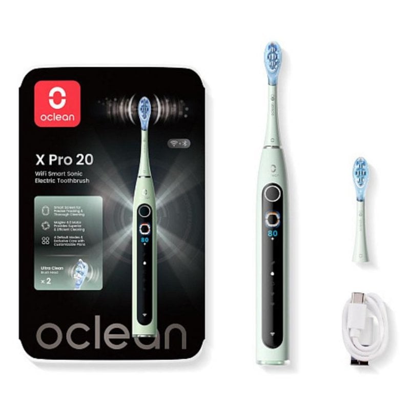 Cepillo de Dientes Oscilante Clean Oclean X Pro 20 5 Modos 2 Cabezales Estuche USB