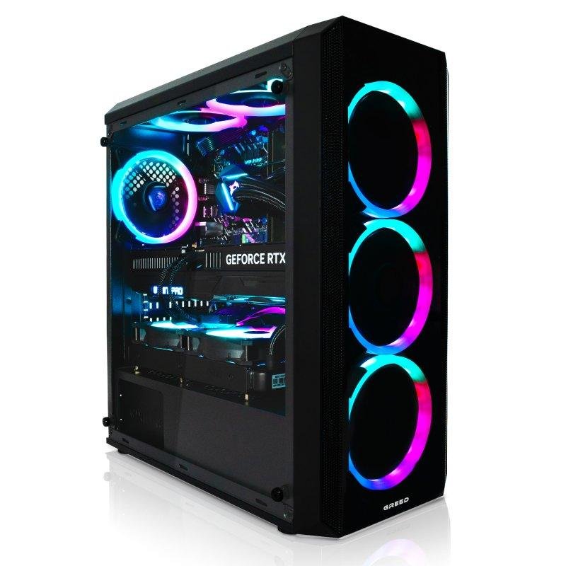 PC fisso GREED MK2 Pro AMD Ryzen 7 5700X 16GB 1TB SSD RTX 5070 Windows 11 Pro Watercool