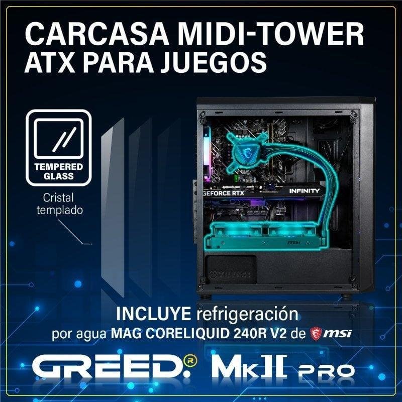 Greed PC de bureau MK2 Pro AMD Ryzen 7 5700X 16GB 2TB SSD RTX 5070 Windows 11 Pro Watercool