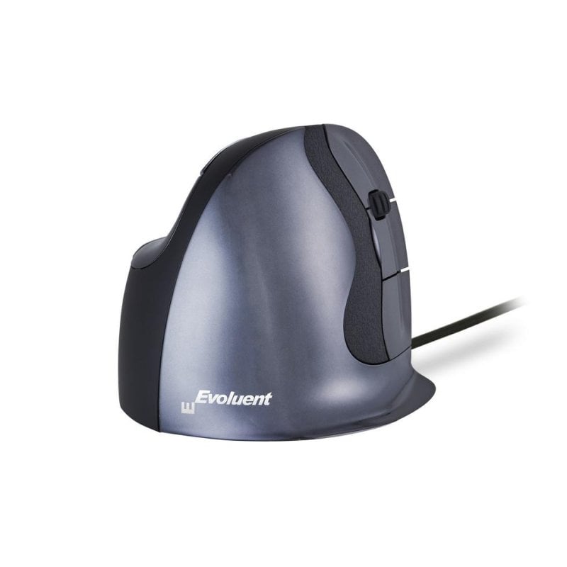 Rato Evoluent D Direito USB Tipo A 3200 DPI Laser Preto Cinzento Prateado