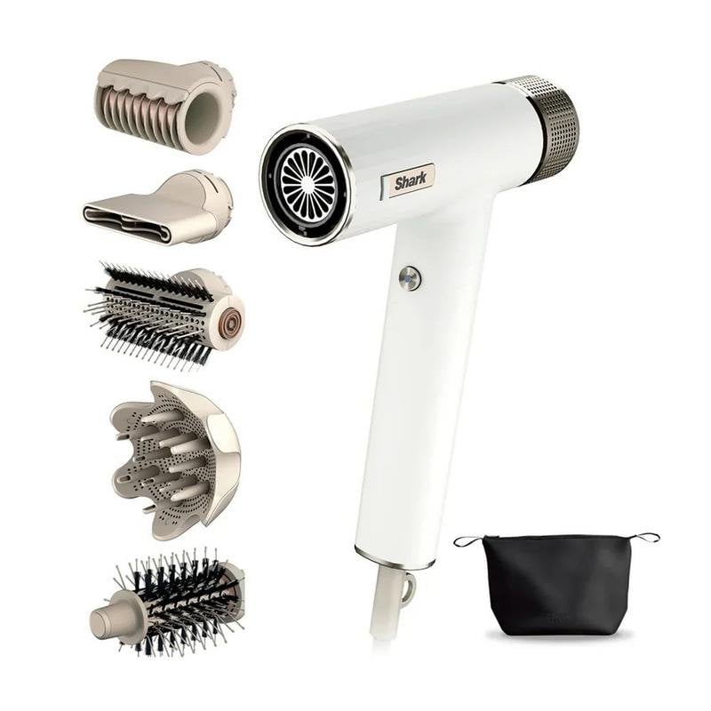 Secador de Pelo Iónico Shark SpeedStyle HD352EU 1700W 4 Temperaturas 3 Velocidades con Accesorios Blanco