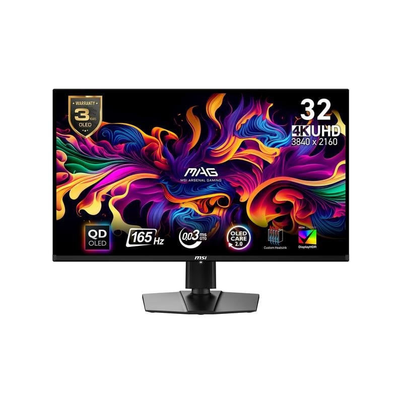 Monitor MSI MAG 321UPDE QD-OLED 31,5" UltraHD 4K 165Hz QD-OLED Hoogte Verstelbaar 1ms