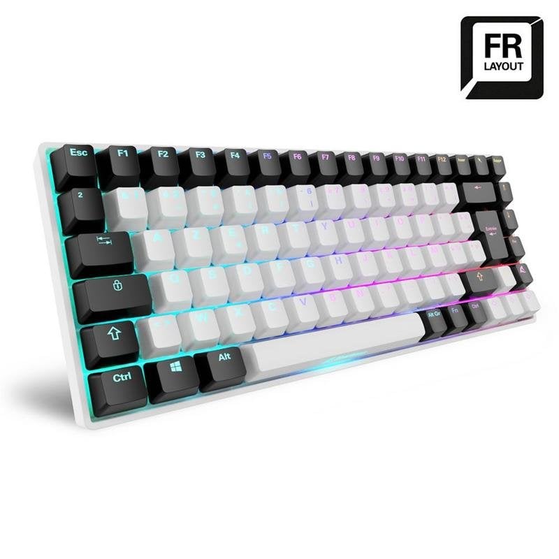 Clavier Sharkoon SKILLER SGK50 S3 mécanique gaming switches Gateron Yellow AZERTY RGB