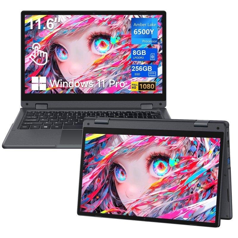 Portátil Micrear 11,6" Intel Core 6500Y 8GB 256GB SSD UHD 615 Windows 11 Pro