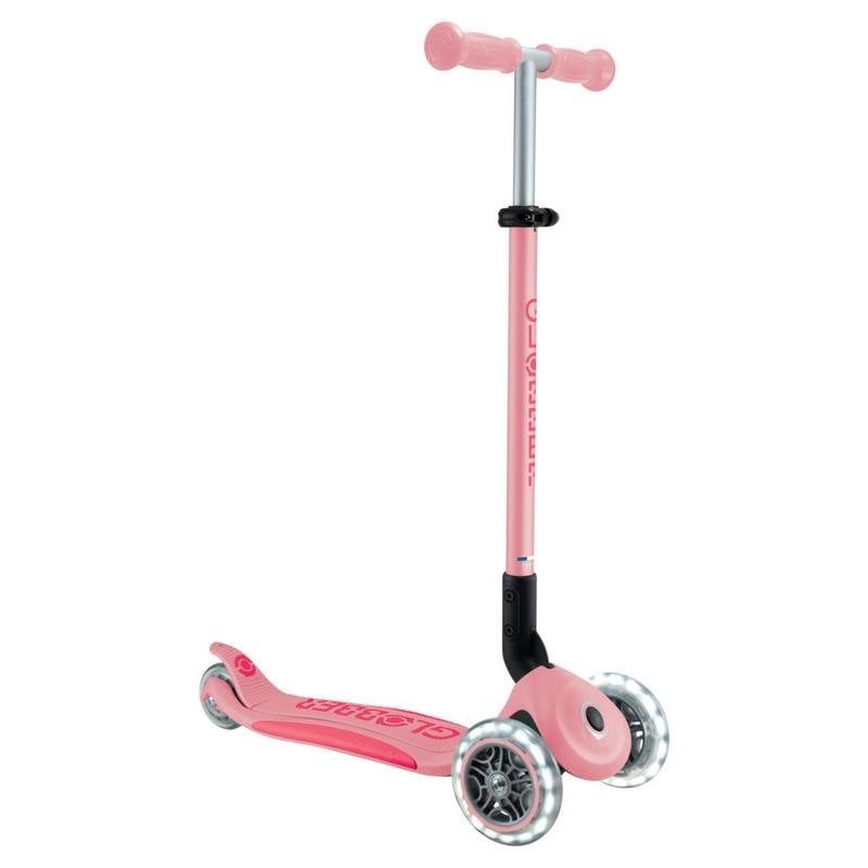 Patinete clásico Globber Primo Foldable Plus Lights 3 ruedas 50 kg rosa