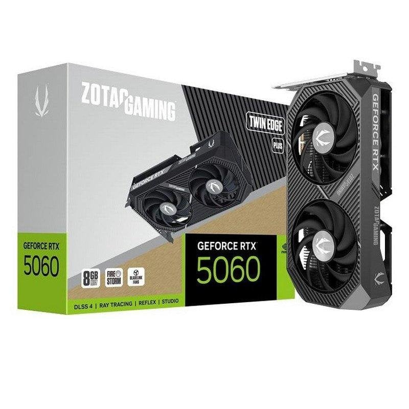 Tarjeta Gráfica Zotac GeForce RTX 5060 Twin Edge Plus 8GB GDDR7 Reflex 2 RTX AI DLSS4.5