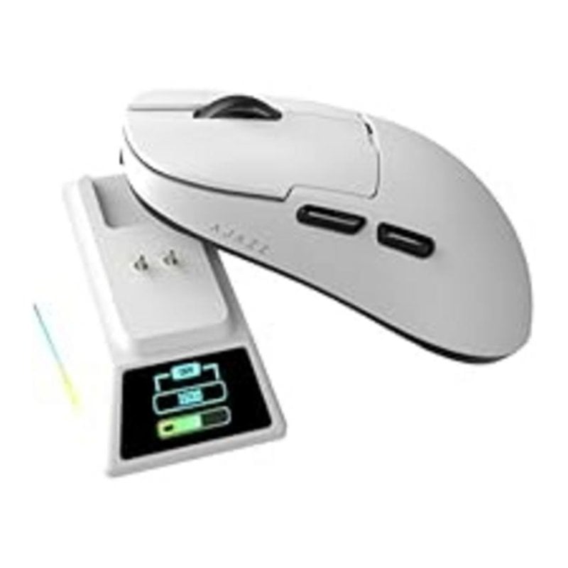 Ratón AJAZZ AJ159 PRO Ambidextro RF Wireless Bluetooth USB-C 26000 DPI Blanco