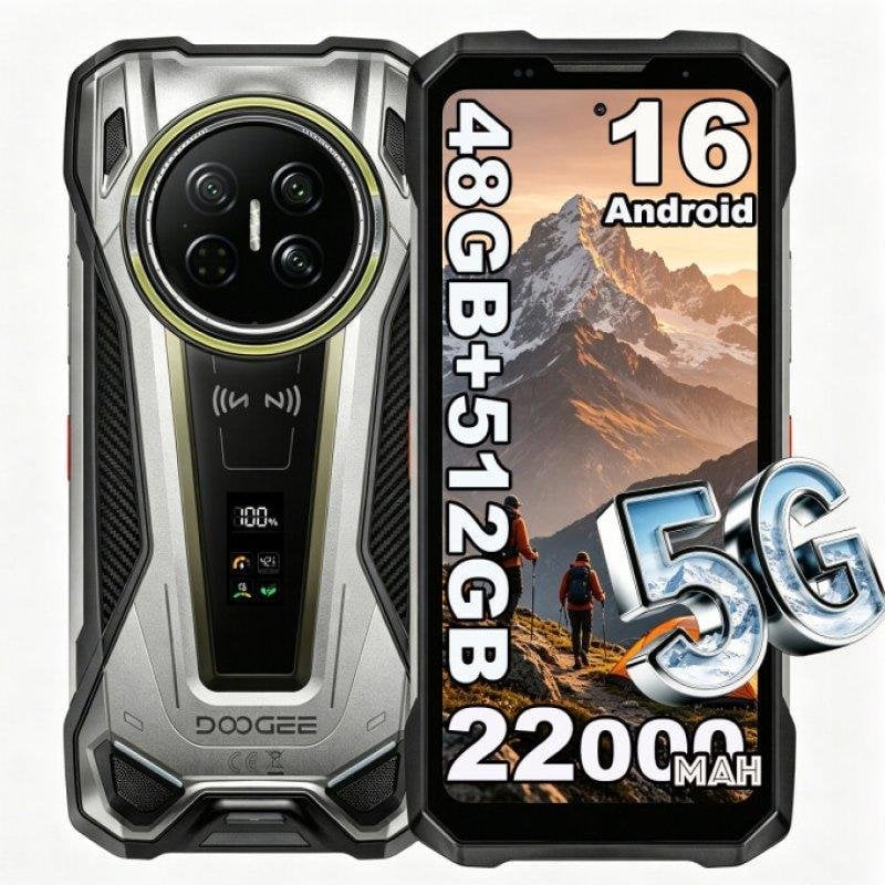 Doogee V Max 2 5G 16GB Schwarz 512GB 6,78" 22000mAh Akku