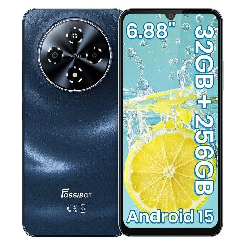 Fossibot S5 Pro 4G 8GB Noir 256GB 6,88" Double SIM