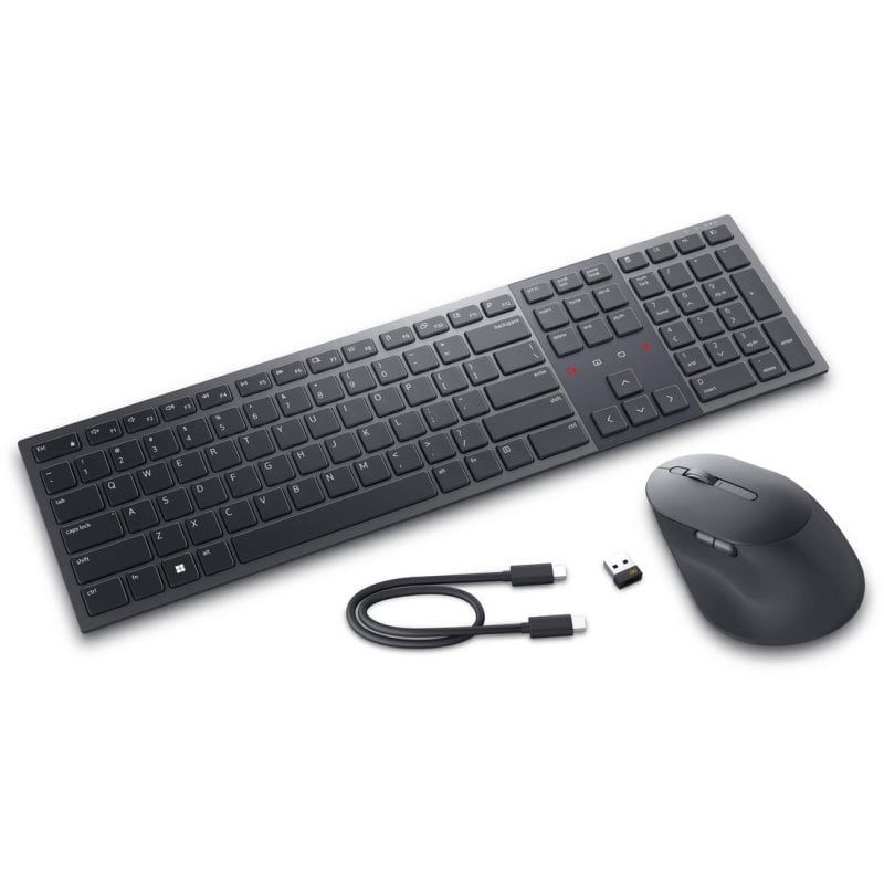 Clavier Dell KM900 AZERTY sans fil complet Bluetooth avec souris incluse