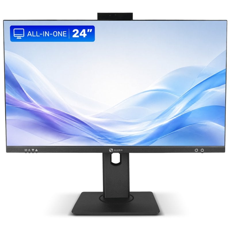 All-in-One Alurin Flow Intel Core i5-12400 16GB 500GB SSD UHD 730 24" Altezza regolabile