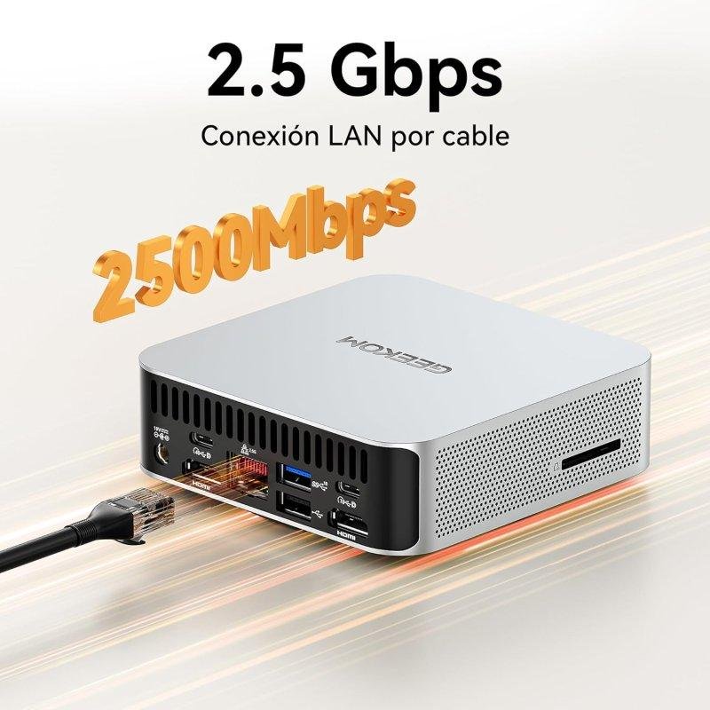 Mini PC GEEKOM A5 Pro 2026 AMD Ryzen 5 7530U 16GB 1TB SSD Radeon