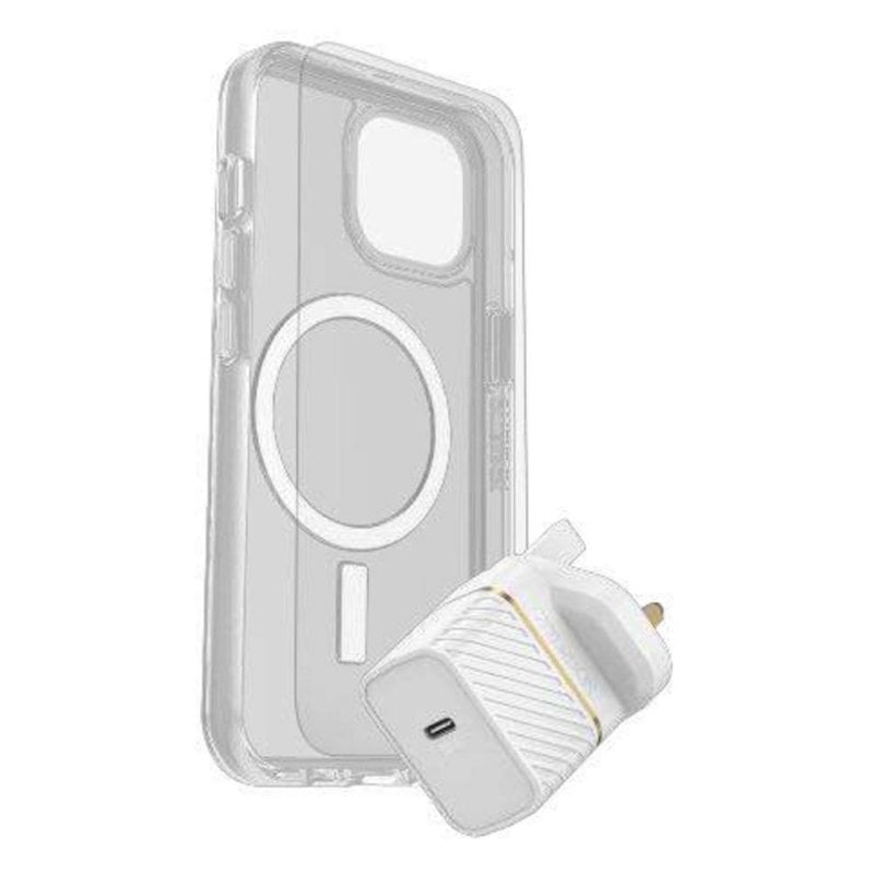 Funda para móvil OtterBox Symmetry Transparente Blanca Cover para iPhone 15 6,1"