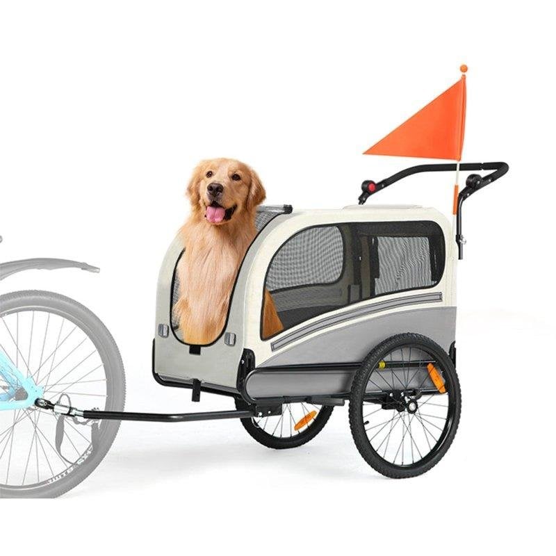 Remolque para perros Sepnine 10202ns 2 en 1 para bicicleta y footing, 50 kg, gris oscuro