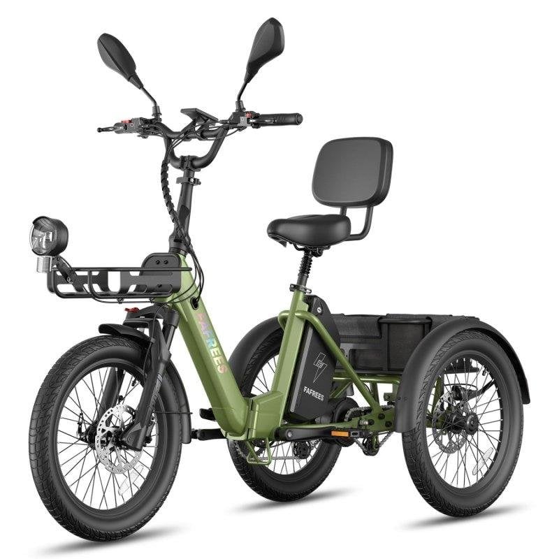 Bicicleta Elétrica Fafrees F20 Mate II 250W 48V25Ah 20" Freio a Disco Hidráulico Verde Militar