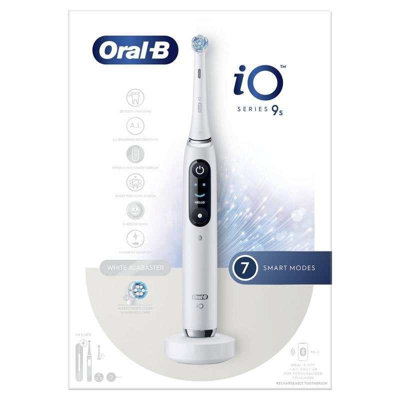 Spazzolino Elettrico Oscillante Oral-B iO 9S 7 Modalità 2 Testine Sensore Pressione IA
