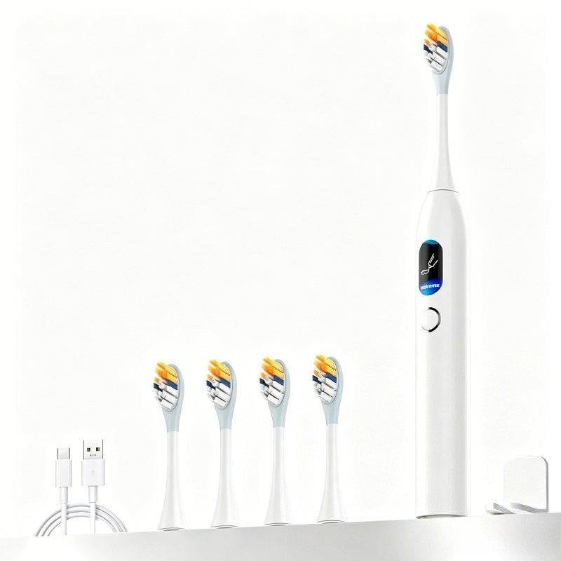 Cepillo de Dientes Eléctrico Sónico Genérica 5 Modos Pantalla Led Amortiguación