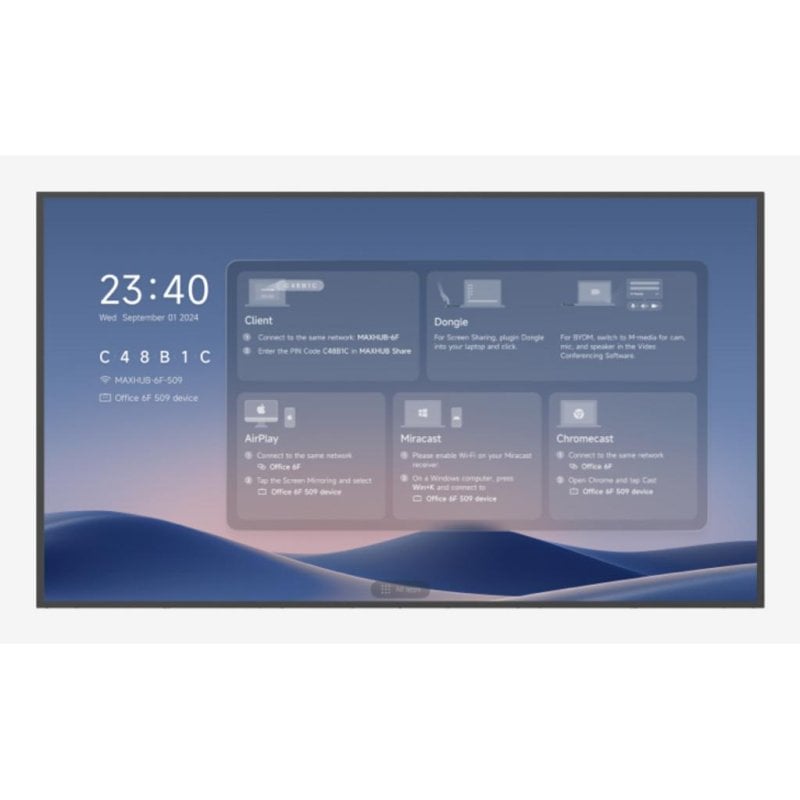 Monitor PC Maxhub ND86CMB 86" UltraHD 4K 60Hz ADS Audio Integrato WiFi Android