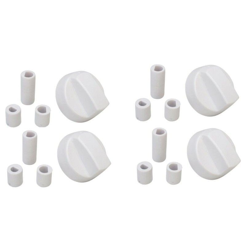 Mandos Cocina Estándar Universales Eje 6mm Blanco (4 Unidades) | Repuesto Adaptable Para Placas De G