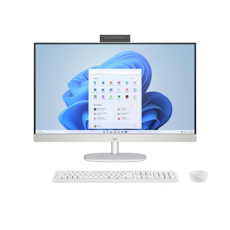 PC Tout-en-un HP 27-cr0074nf AMD Ryzen 7 7730U 16Go 512Go SSD Radeon 27" Windows 11 Home Blanc