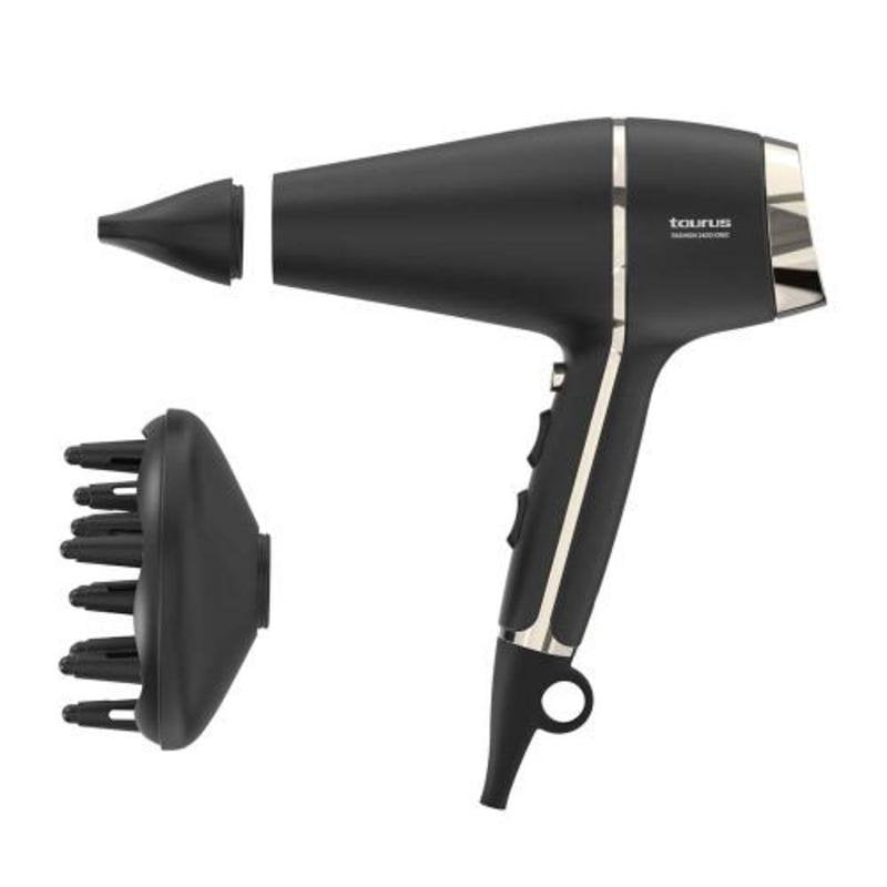 Phon Ionico Taurus 2400W 2 Velocità Aria Fredda Diffusore Nero