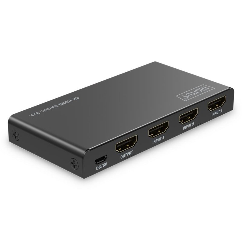 Commutateur HDMI 4K 3x1 Digitus HDR