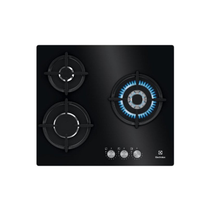 Placa de cocina a gas Electrolux KGE6633NOK 60 cm 3 quemadores SpeedBurner Wok