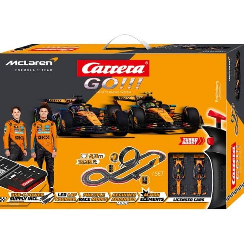 Pista de carreras Carrera GO!!! McLaren Racing 2 coches escala 1:43