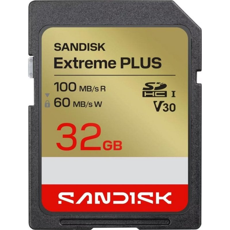 Tarjeta SDHC SanDisk Extreme PLUS 32 GB UHS-I U3 V30 100 MB/s