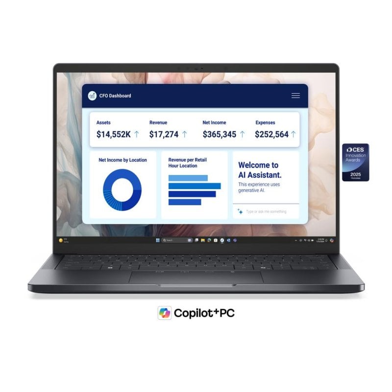 DELL Pro 14 Premium PA14250 Laptop 14" Intel Core Ultra 5 236V 16GB Intel Arc Graphics Windows 11 Pro 130V 512GB SSD Magnesium-Gehäuse