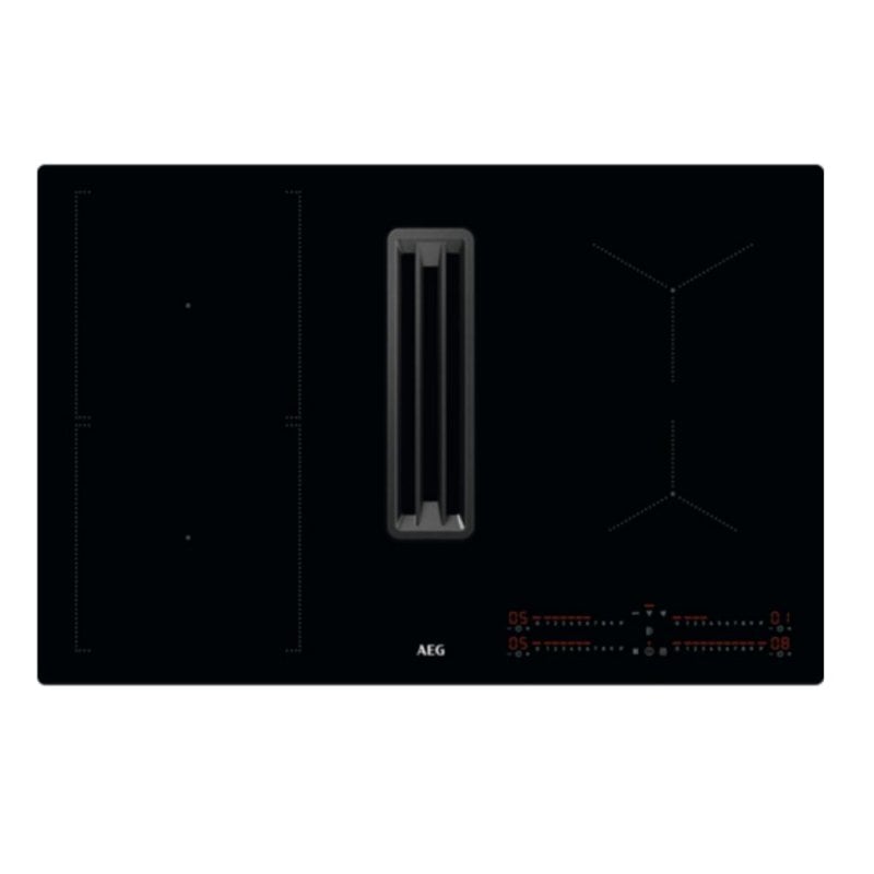 Plaque à induction AEG CCE84543CB 4 zones 77 cm avec hotte intégrée