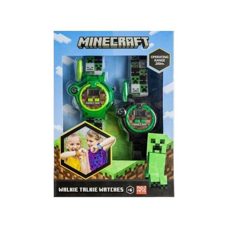Kids Licensing Montre Enfant Minecraft 2-en-1 avec Talkie-Walkie 100m, Boussole, Lumière et Écran LCD