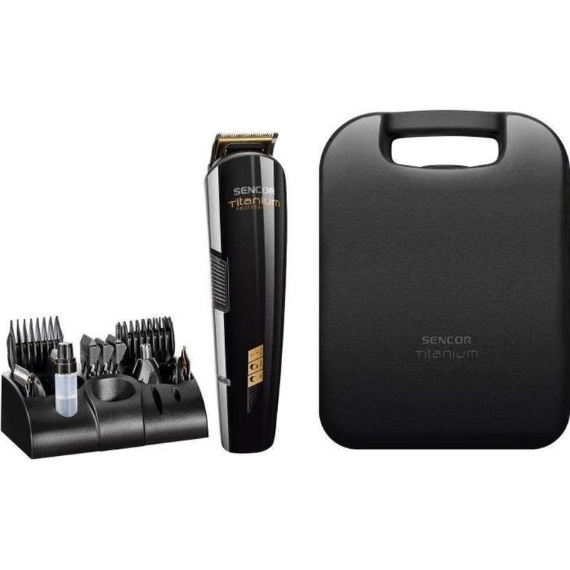 Máquina de Cortar Cabelo Profissional Sencor SHP 8305BK Sem Fios 60min 12 Pentes LED