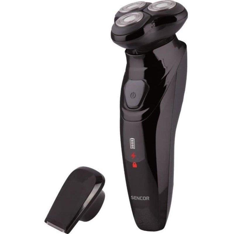 Afeitadora Facial Sencor SMS 5510BK Inalámbrica 60min Seco 3 Cabezales Carga Rápida
