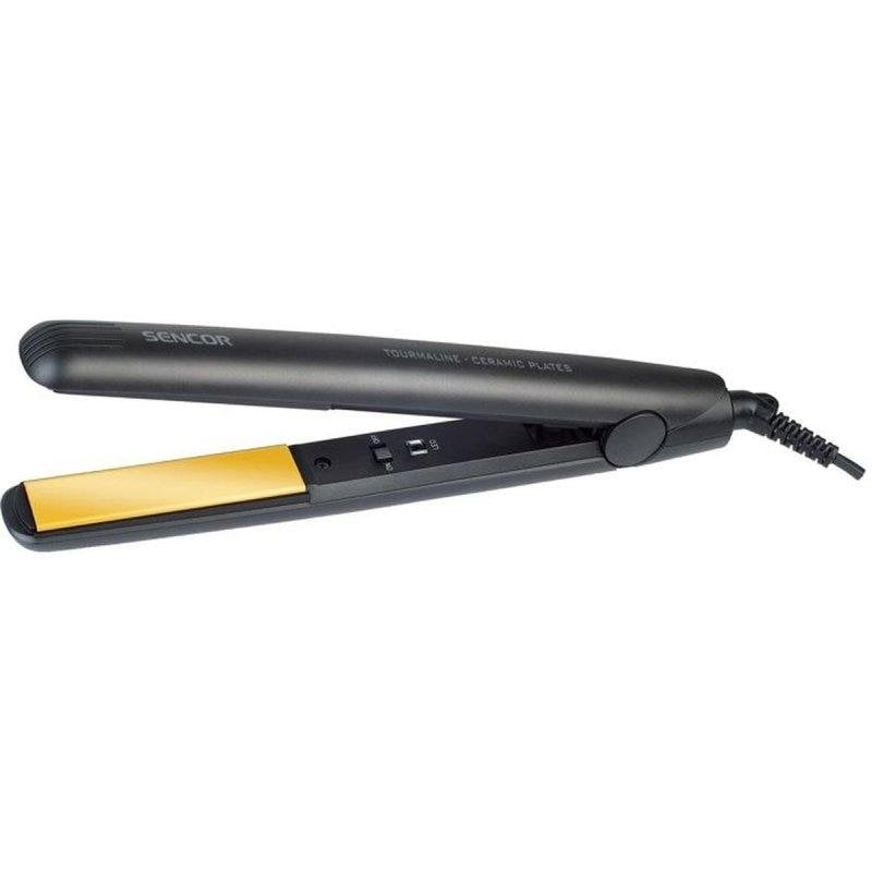 Prancha de Cabelo Cerâmica Turmalina Sencor SHI 131GD 200ºC Placas Flutuantes Preto