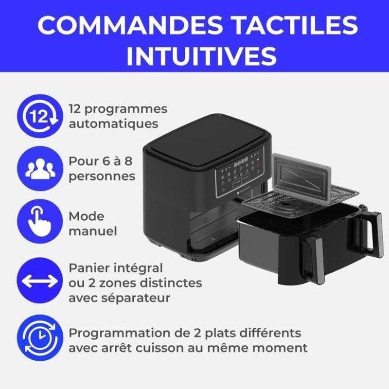 Friteuse À Air Continental Edison CEFR2400TB – 10,5 L, 2600 W, 12 Programmes - vue 2