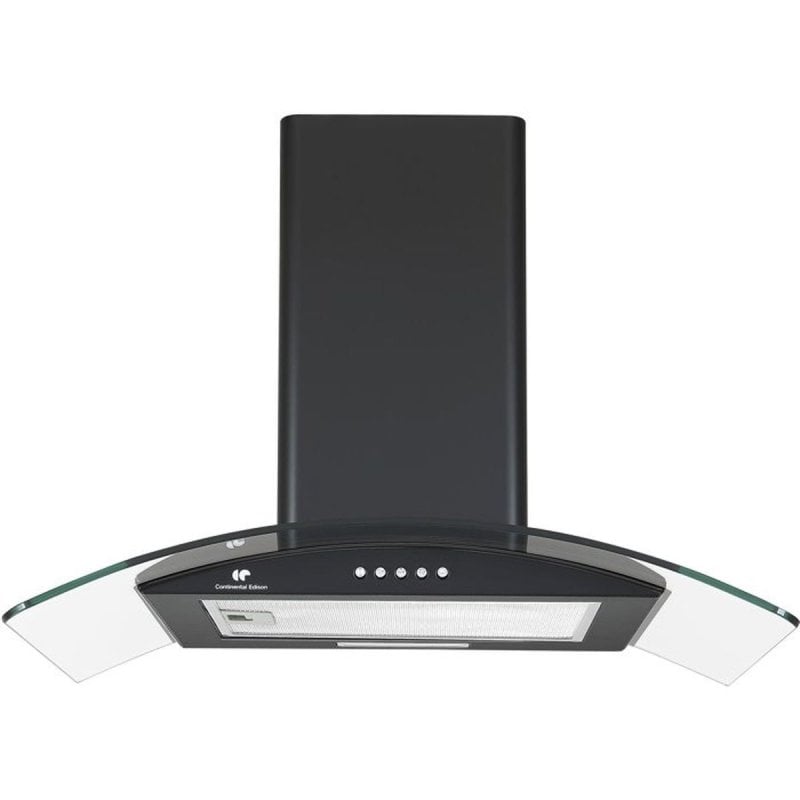Campana extractora Continental Edison 60cm Recirculação Extração Preto