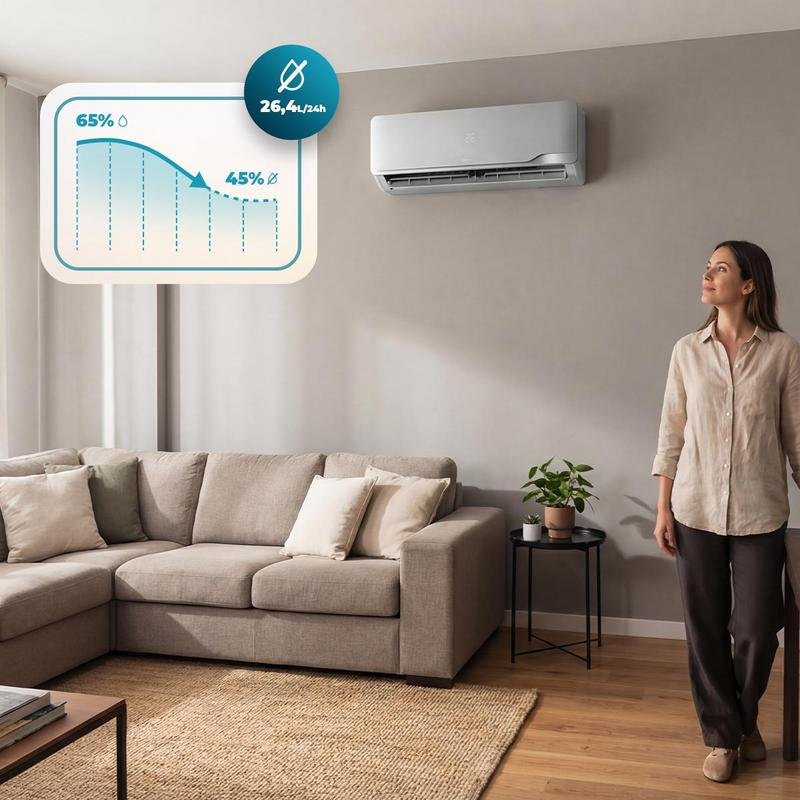 Ar Condicionado Split AirClima 12000 Wind Connected 12.000 BTU Inverter Quente e Frio WiFi