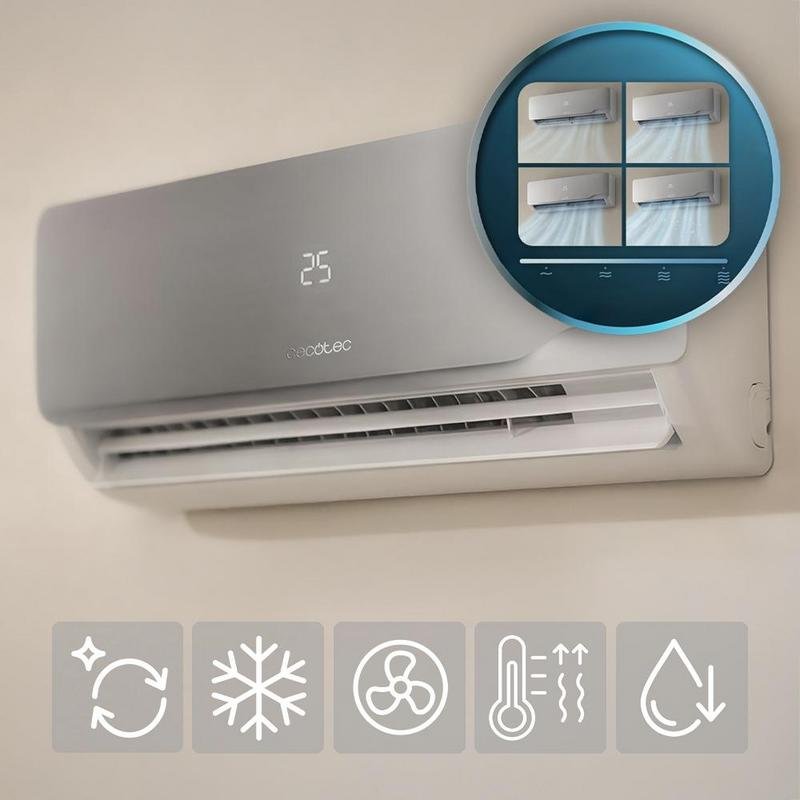 Ar Condicionado Split AirClima 12000 Wind Connected 12.000 BTU Inverter Quente e Frio WiFi