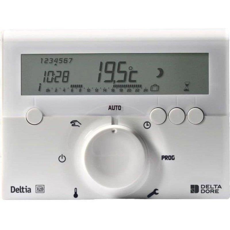 Programmateur sans fil et 1 récepteur DELTA DORE Deltia 8.03 Pour chaudière pompe à chaleur ou radiateurs électriques - vue 2
