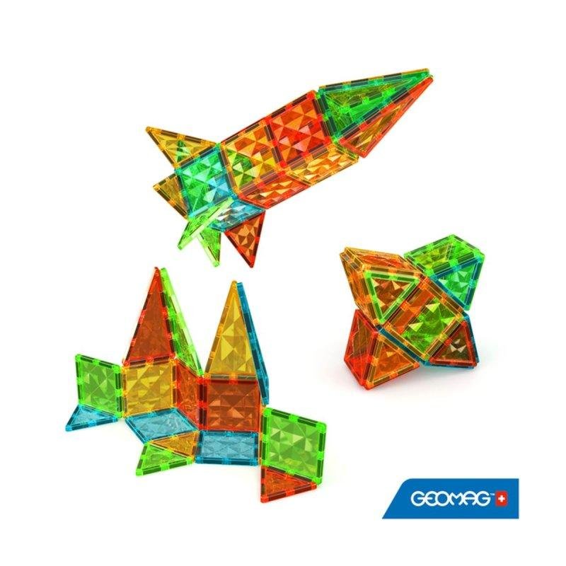 Geomag Unisex Kinder Grün/Blau/Gelb Magnetspielbausteine Geomag™ "Magnetic Tiles Gems (4101)", Bunt, Spielbausteine, Kinder, Kunststoff - Image 2
