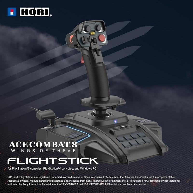 Hori Joystick Ace Combat 8 Wings of Theve Noir pour PS5 PS 4 et PC