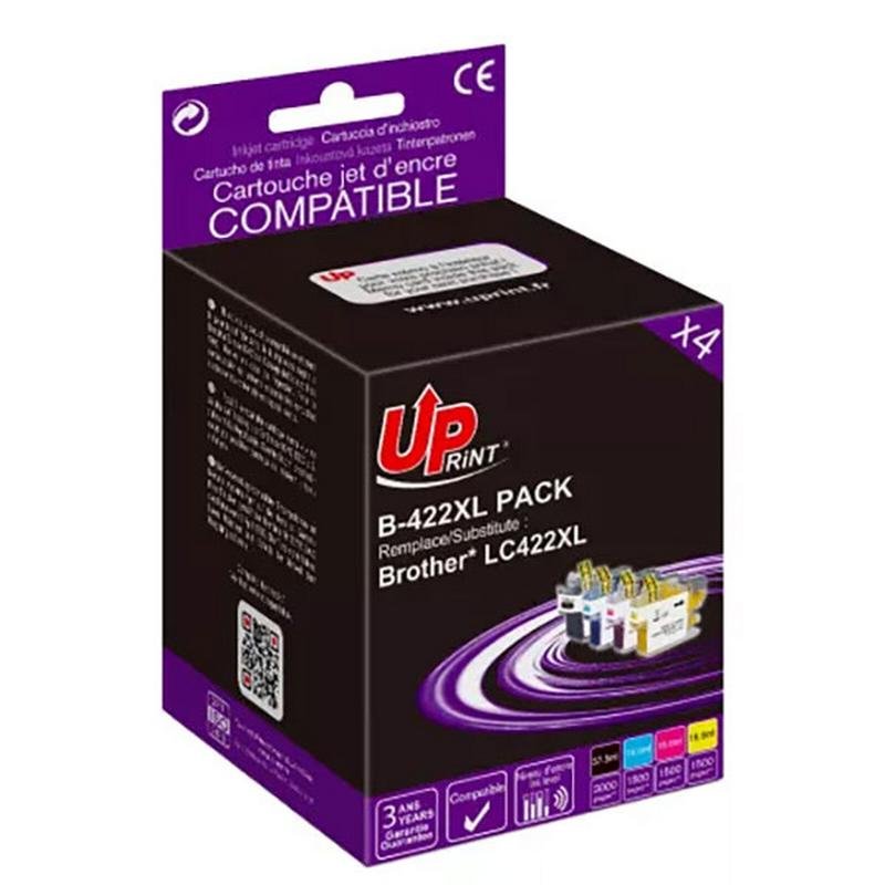 Pack UPrint 4 cartouches compatible Brother LC422 Neuf - vue 3