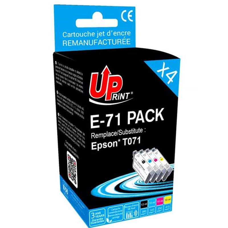 Pack UPrint compatible EPSON T0715 4 cartouches Neuf - vue 3