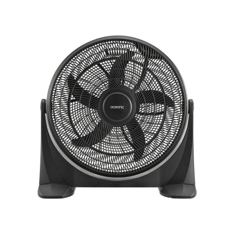 Ventilador de Pie Oceanic 65W 54cm 3 Velocidades Inclinación 360° Rejilla Metálica