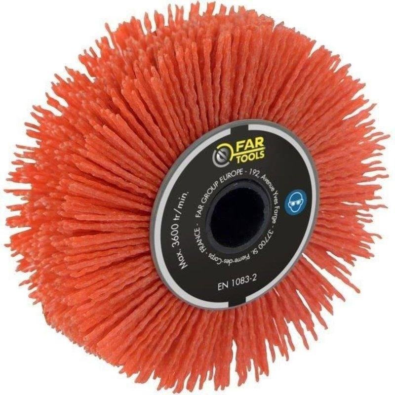 Far Tools Brosse Abrasive de Précision Ø120mm Grano 80 Taladro 20mm