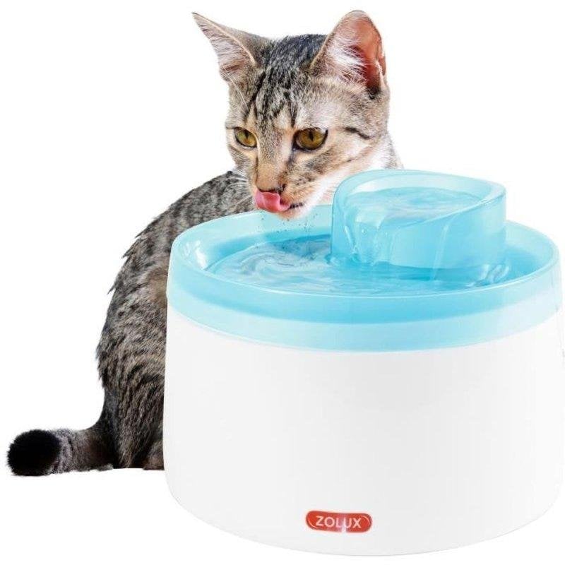 Fonte de água elétrica Zolux 2L silenciosa para gatos e cães pequenos